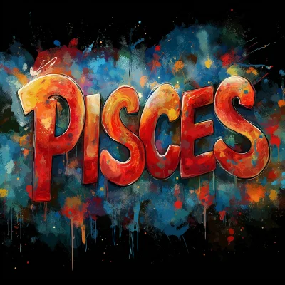 Pisces Graffiti Design