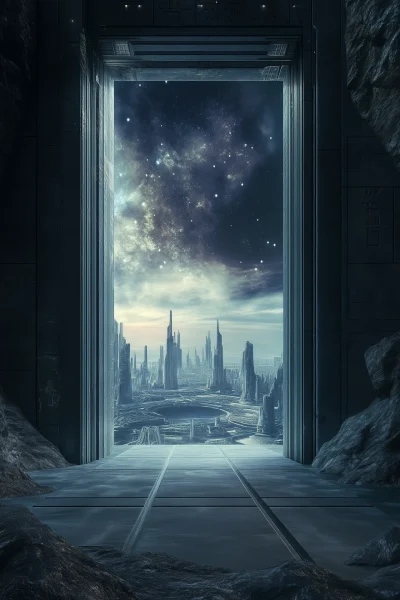 Futuristic Metal Door