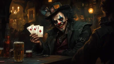 Creepy Joker in Tavern