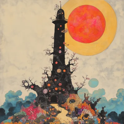 Taro Okamoto Tower Illustration