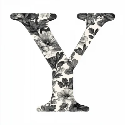 Floral Letter Y