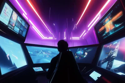 Futuristic Gaming Room