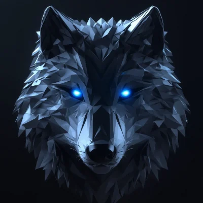 3D Wolf Head Design