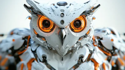 Detail of a Robotic Owl