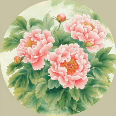 Peony Flowers Pattern