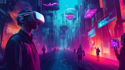 Futuristic World with AR and VR Technologies