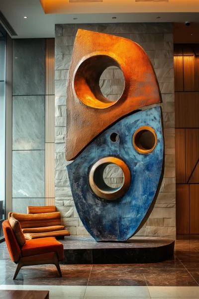 Murakami Inspired Lobby Sculpture