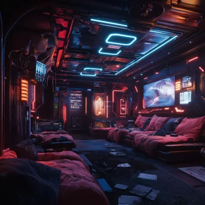 Cyberpunk KTV Room