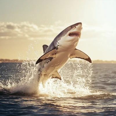 Great White Shark Leap