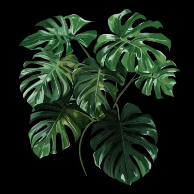 Monstera Plant in Jungle Style