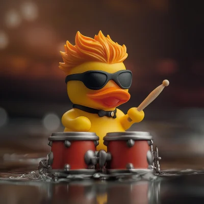 Drum Set Rubber Duck