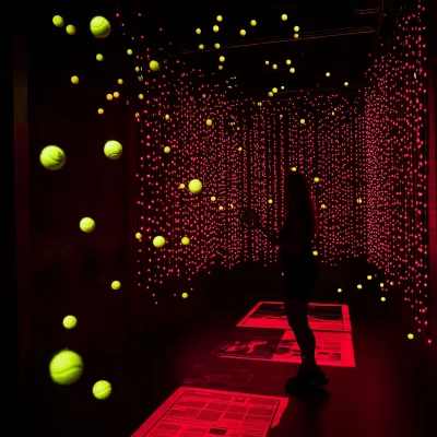 Red Immersive Tennis Photocall