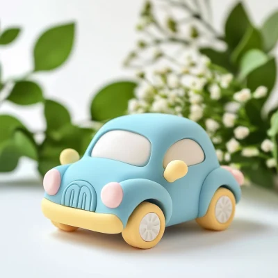 Colorful Clay Car