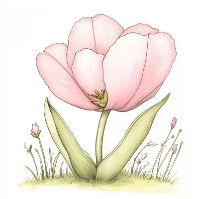 Soft Peach Tulip