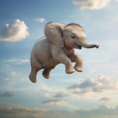 Flying Baby Elephant