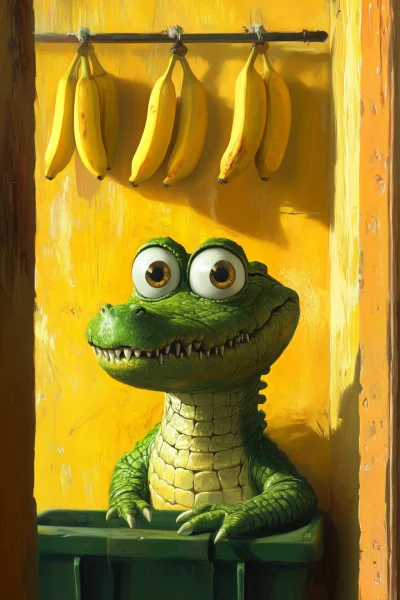 Crocodile in a Yellow Room