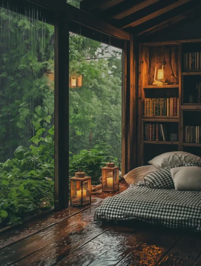 Cozy Rainy Cabin