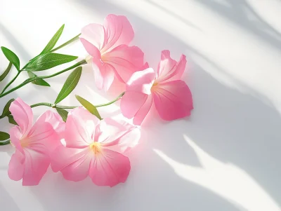 Pink Flowers in Bright Light