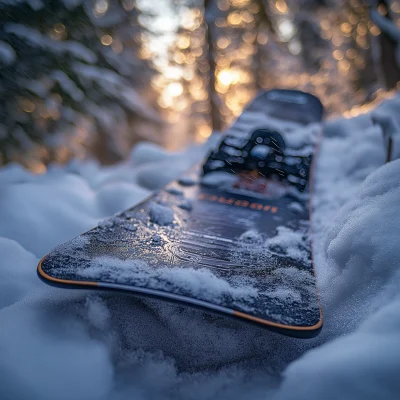 Snowboard in Snow