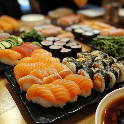 Delicious Sushi Spread