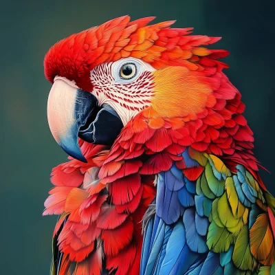 Macro Image of a Parrot