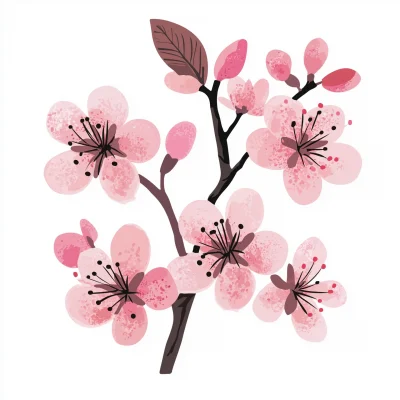 Cherry Blossom Illustration