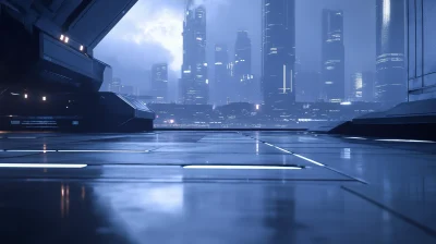 Futuristic Cyberpunk Cityscape