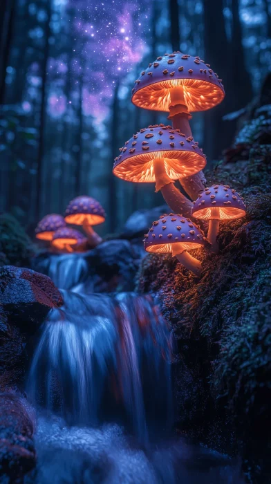 Magical Forest at Night