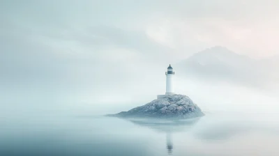 Lighthouse in Foggy Weather