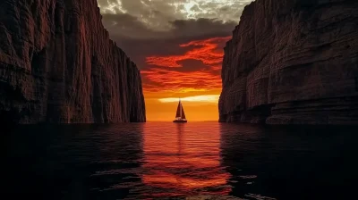 Sailboat at Sunset