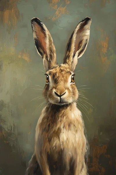 Wild Hare Portrait