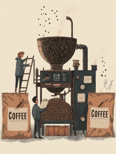 Coffee Roasting Scene