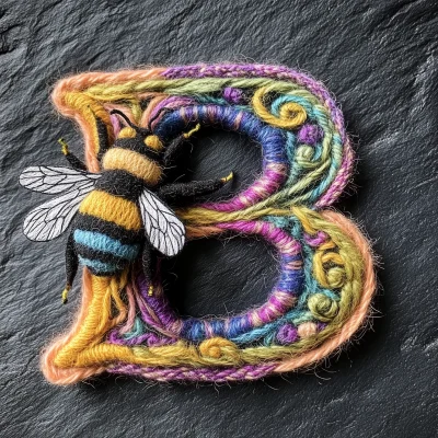 Celtic Felted Letter B