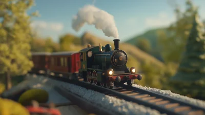 80’s Disney Style Steam Train