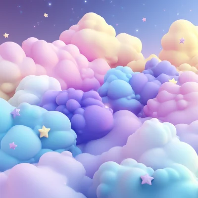 3D Clouds and Stars