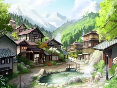 Serene Mountain Village