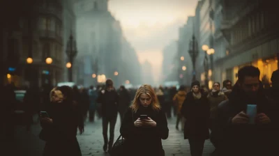 Crowd of People on Phones