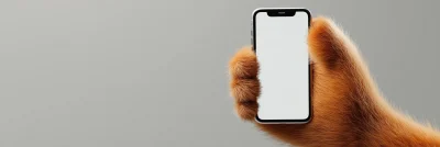 Panther Paw Holding iPhone