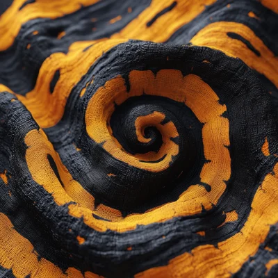 Dynamic Black and Yellow Swirl