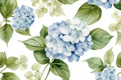 Watercolor Hydrangea Background