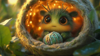 Caterpillar Knitting a Beanie