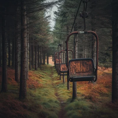 Abandoned Ski Chairlift in Scotland