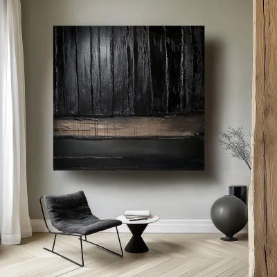 Soulages Style Painting