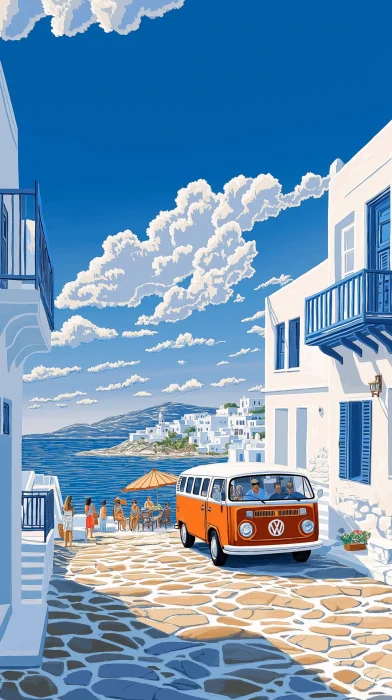 Enchanting Paros Travel Poster