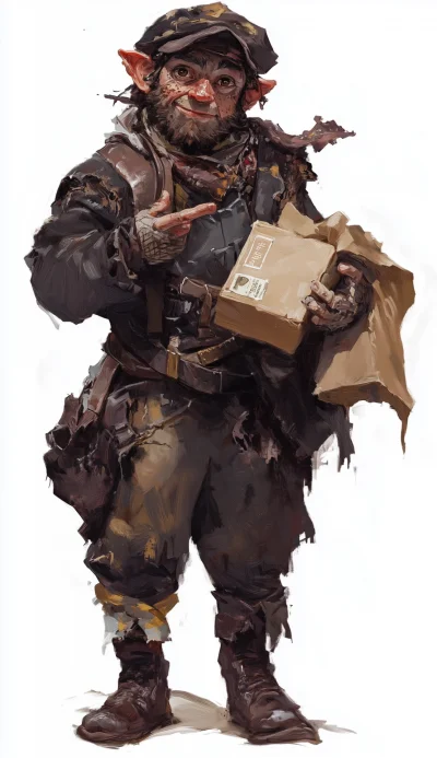 Nervous Halfling Courier