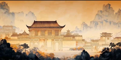 Chinese Temple Mural