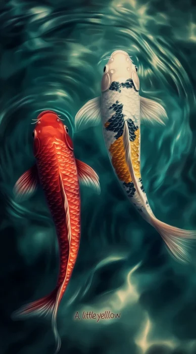 Shimmering Koi Fish