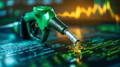 Green Gas Pump Nozzle and Stock Market