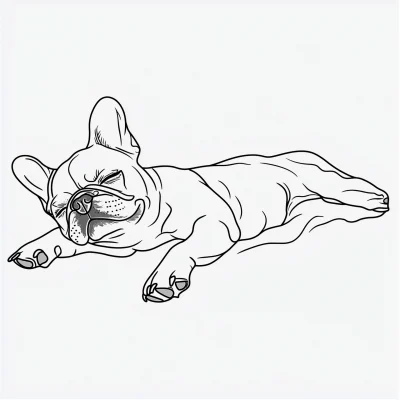 Sleeping French Bulldog