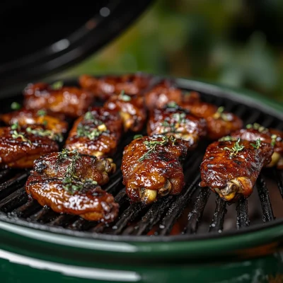 Smoky Chicken Wings on Grill